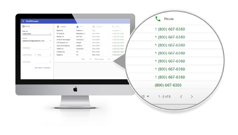 Dialstream Click-to-dial