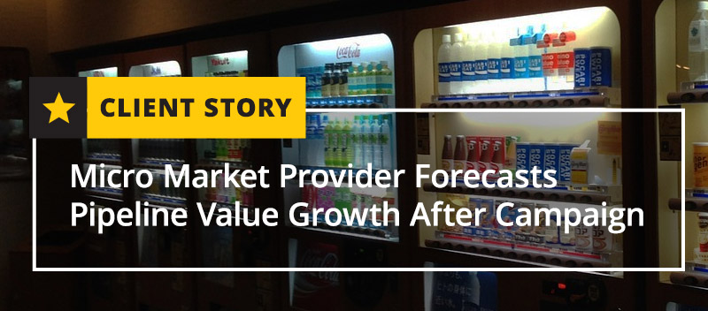 Client story image banner with text "Micro Market Provider Forecasts Pipeline Value Growth After Campaign"