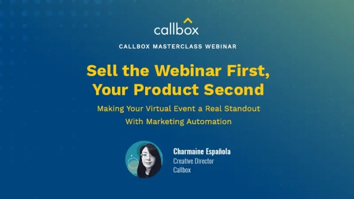 Sell the Webinar First, Your Product Second