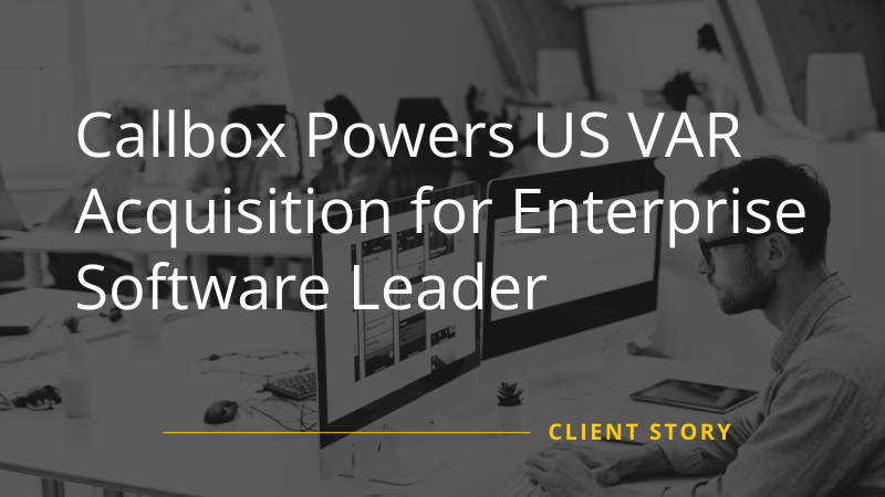 Lead Gen Boosts Software Firm's US VAR Channel Expansion